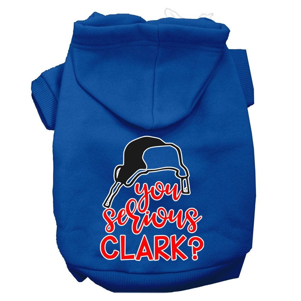 You Serious Clark?” Christmas Dog & Cat Hoodie – Screen-Printed Holiday Pet Sweatshirt