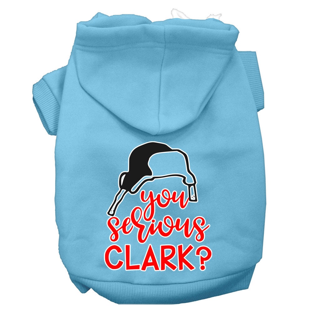 You Serious Clark?” Christmas Dog & Cat Hoodie – Screen-Printed Holiday Pet Sweatshirt