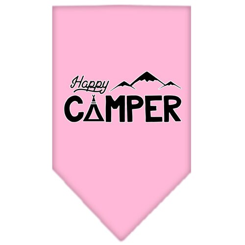 Pet & Dog Bandana - Screen Printed 'Happy Camper' Design - Stylish & Comfortable