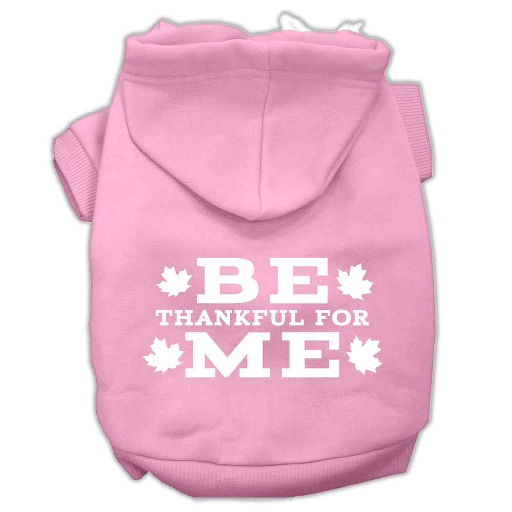 “Be Thankful for Me” Thanksgiving Dog & Cat Hoodie – Screen-Printed Pet Apparel