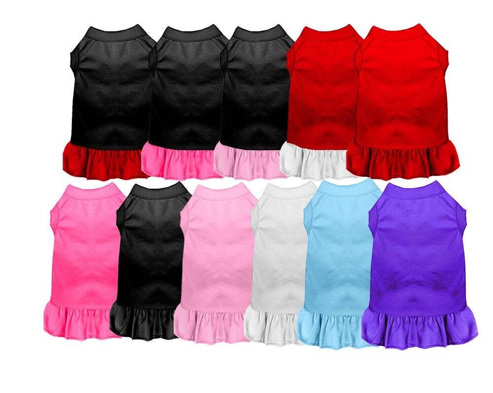 Blank Pet Dress for Dogs & Cats – Plain, Customizable Outfit for DIY Designs
