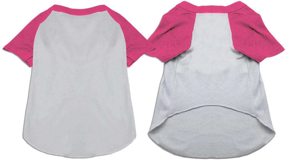 Plain Raglan Baseball Tee for Pets: Ideal for Dogs and Cats