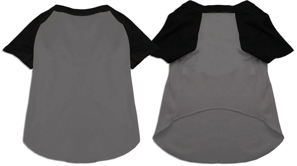 Plain Raglan Baseball Tee for Pets: Ideal for Dogs and Cats