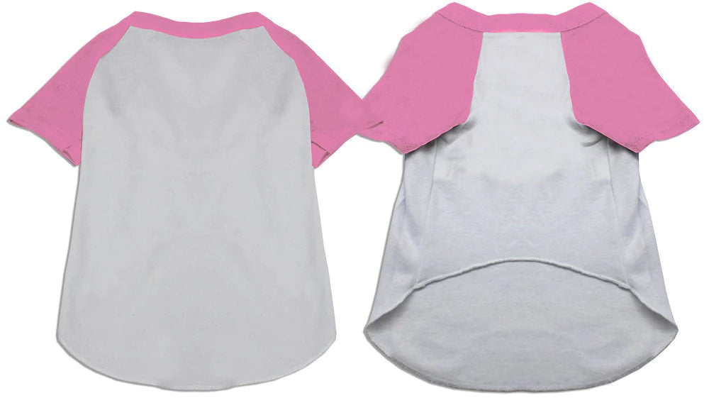 Plain Raglan Baseball Tee for Pets: Ideal for Dogs and Cats