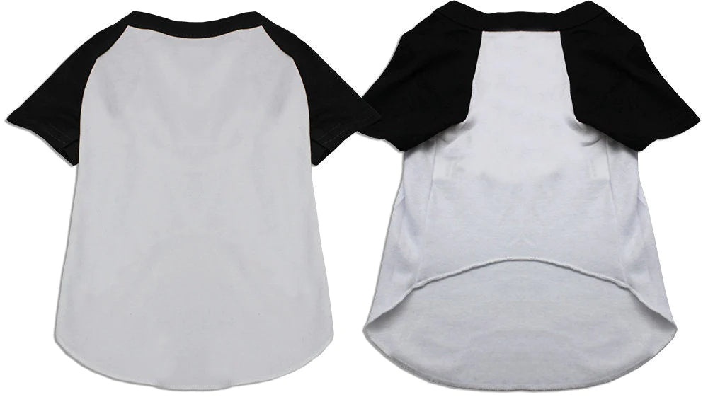 Plain Raglan Baseball Tee for Pets: Ideal for Dogs and Cats