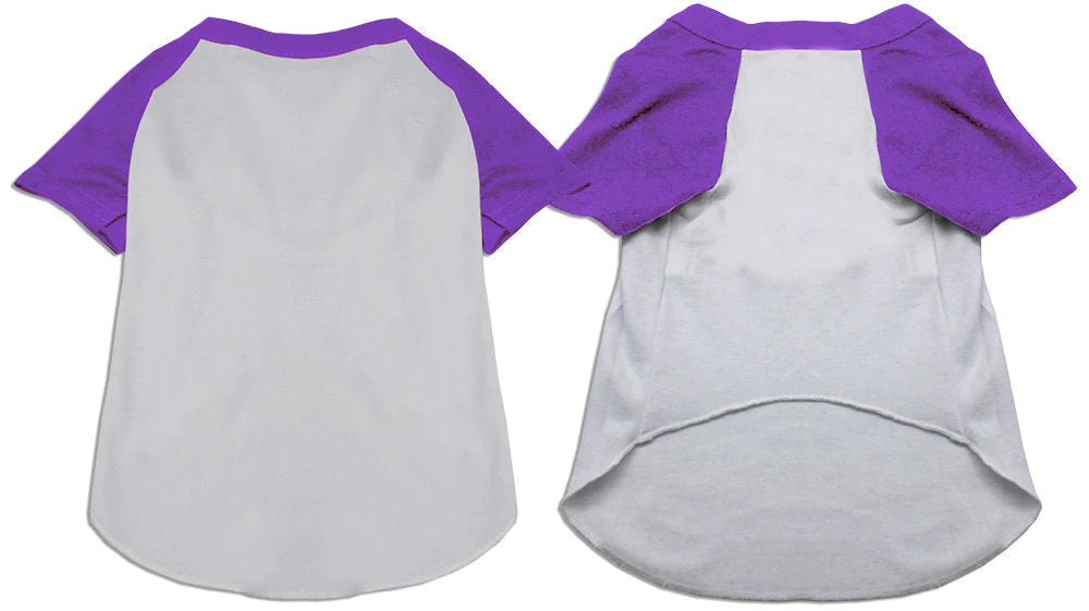 Plain Raglan Baseball Tee for Pets: Ideal for Dogs and Cats