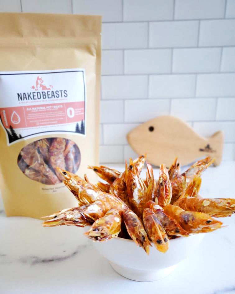 Shell-On Shrimp Dog & Cat Treats – Single-Ingredient Dehydrated Shrimp