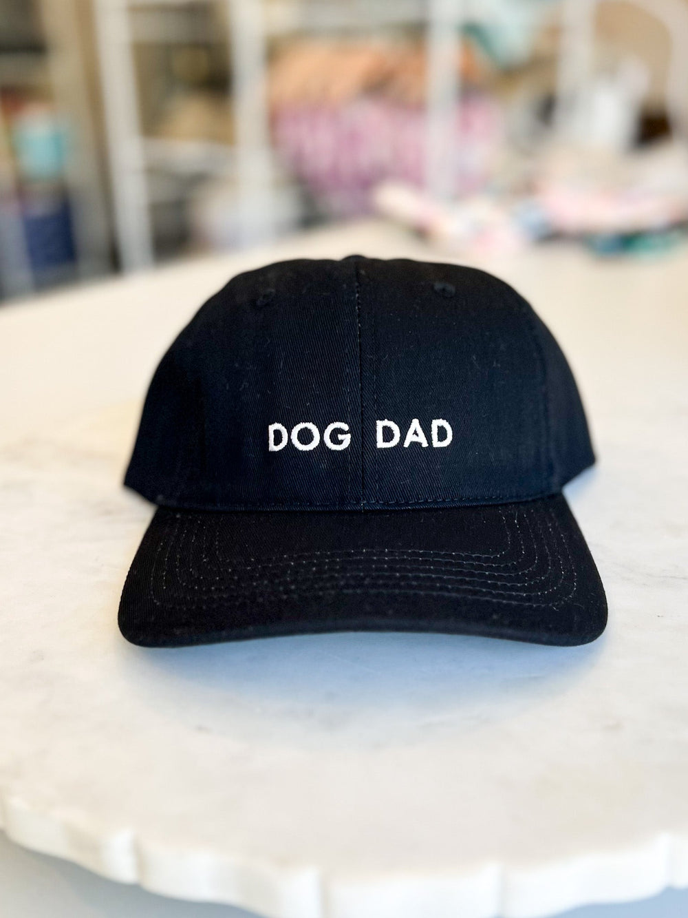 Dog Dad Embroidered Vintage Black Baseball Hat – Adjustable Cotton Cap