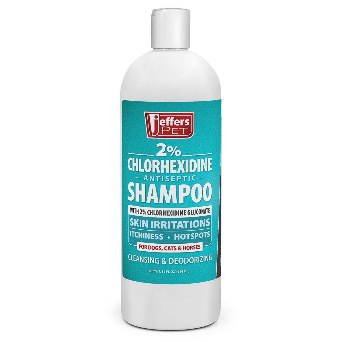 Jeffers 2% Chlorhexidine Medicated Shampoo – Antiseptic Skin & Coat Shampoo for Dogs, Cats & Horses