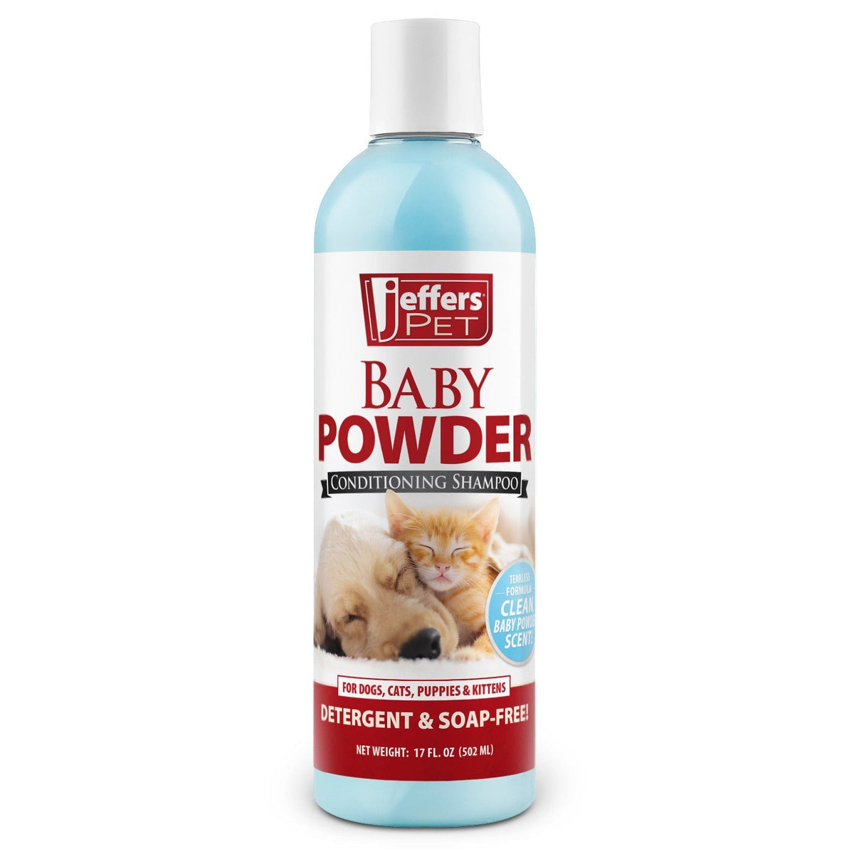 Jeffers Pet Baby Powder Tearless Conditioning Shampoo – 11:1 Concentrated Shampoo for Puppies & Kittens