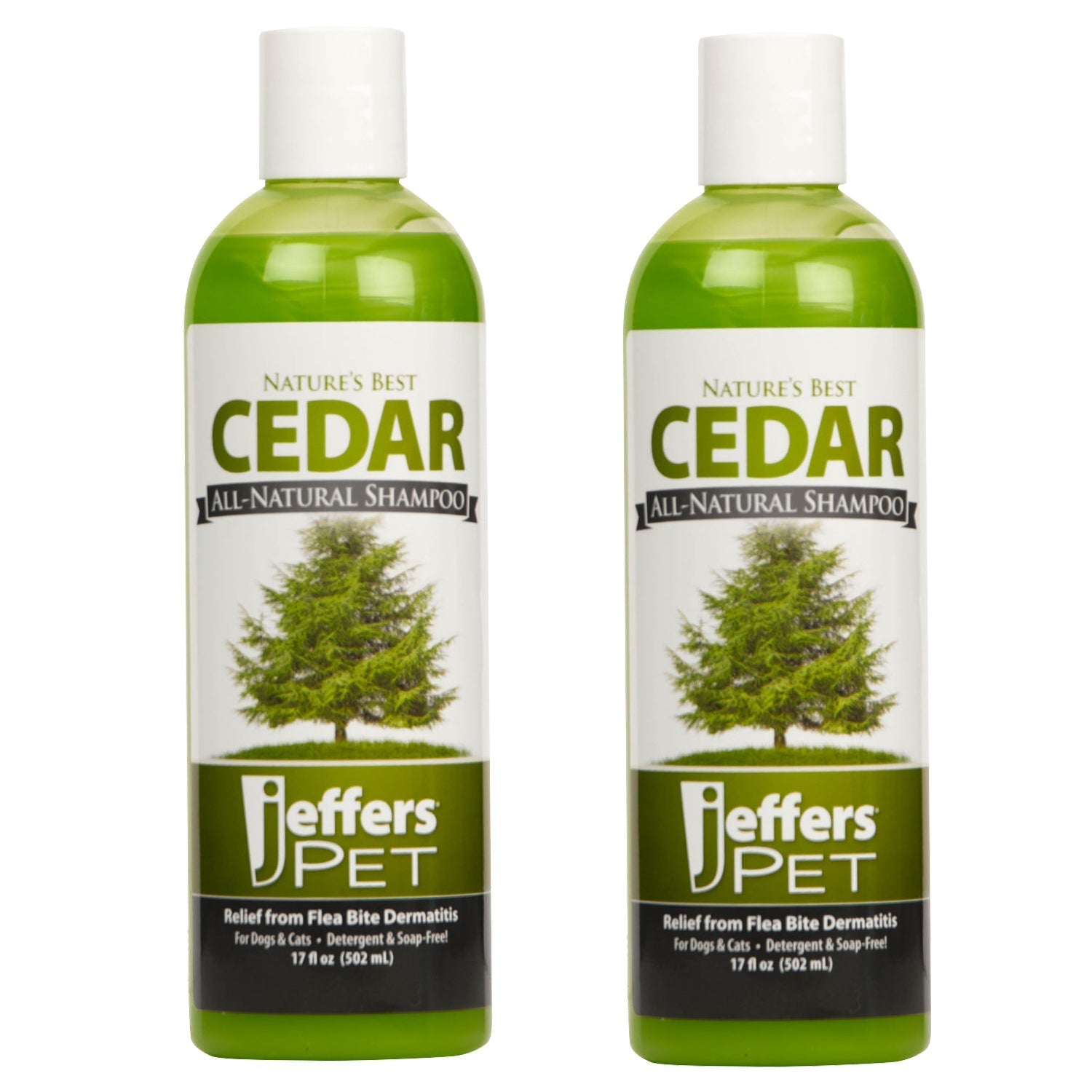 Jeffers Pet Nature’s Best Cedar Flea Bite Relief Shampoo – 8:1 Concentrated Shampoo for Dogs & Cats