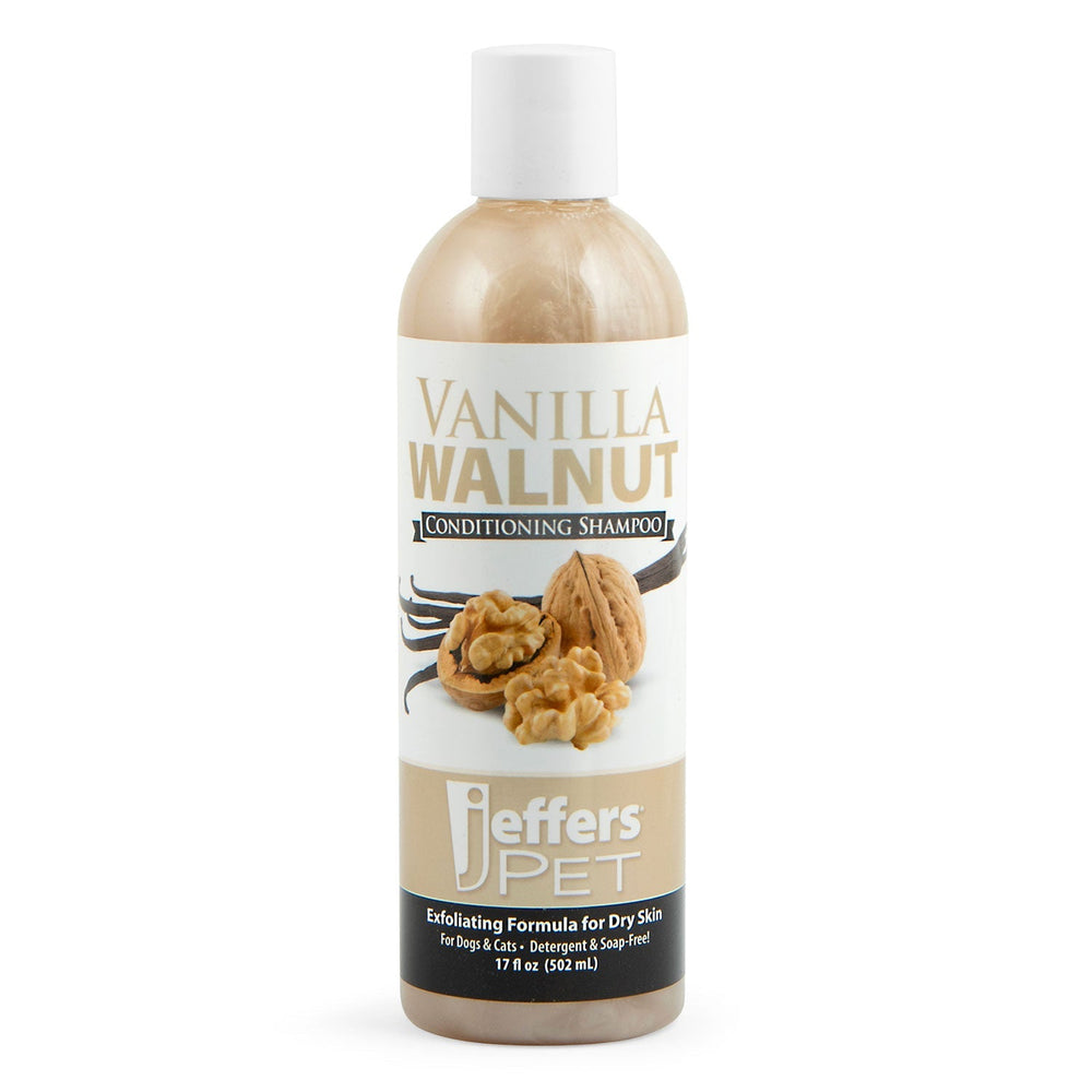 Jeffers Pet Vanilla Walnut Exfoliating & Conditioning Shampoo – 7:1 Concentrated Dog & Cat Shampoo
