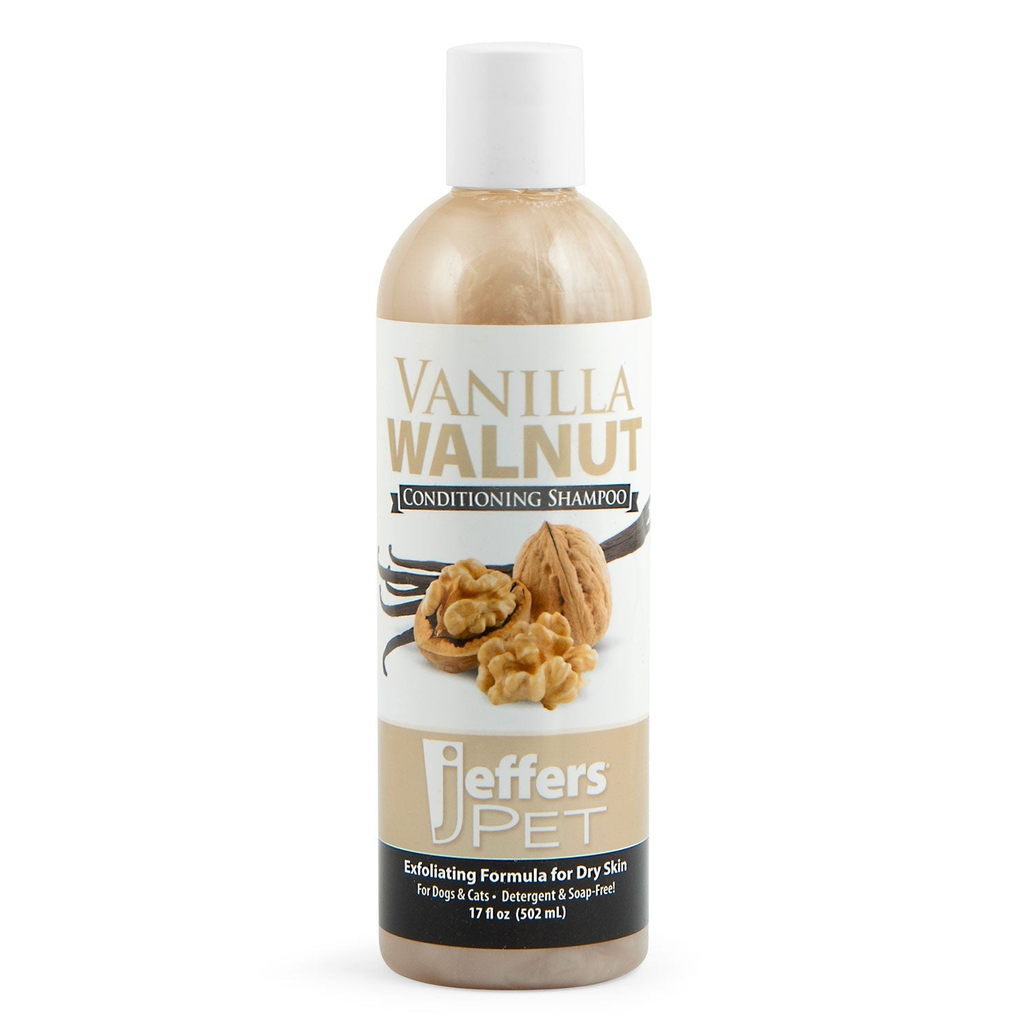 Jeffers Pet Vanilla Walnut Exfoliating & Conditioning Shampoo – 7:1 Concentrated Dog & Cat Shampoo