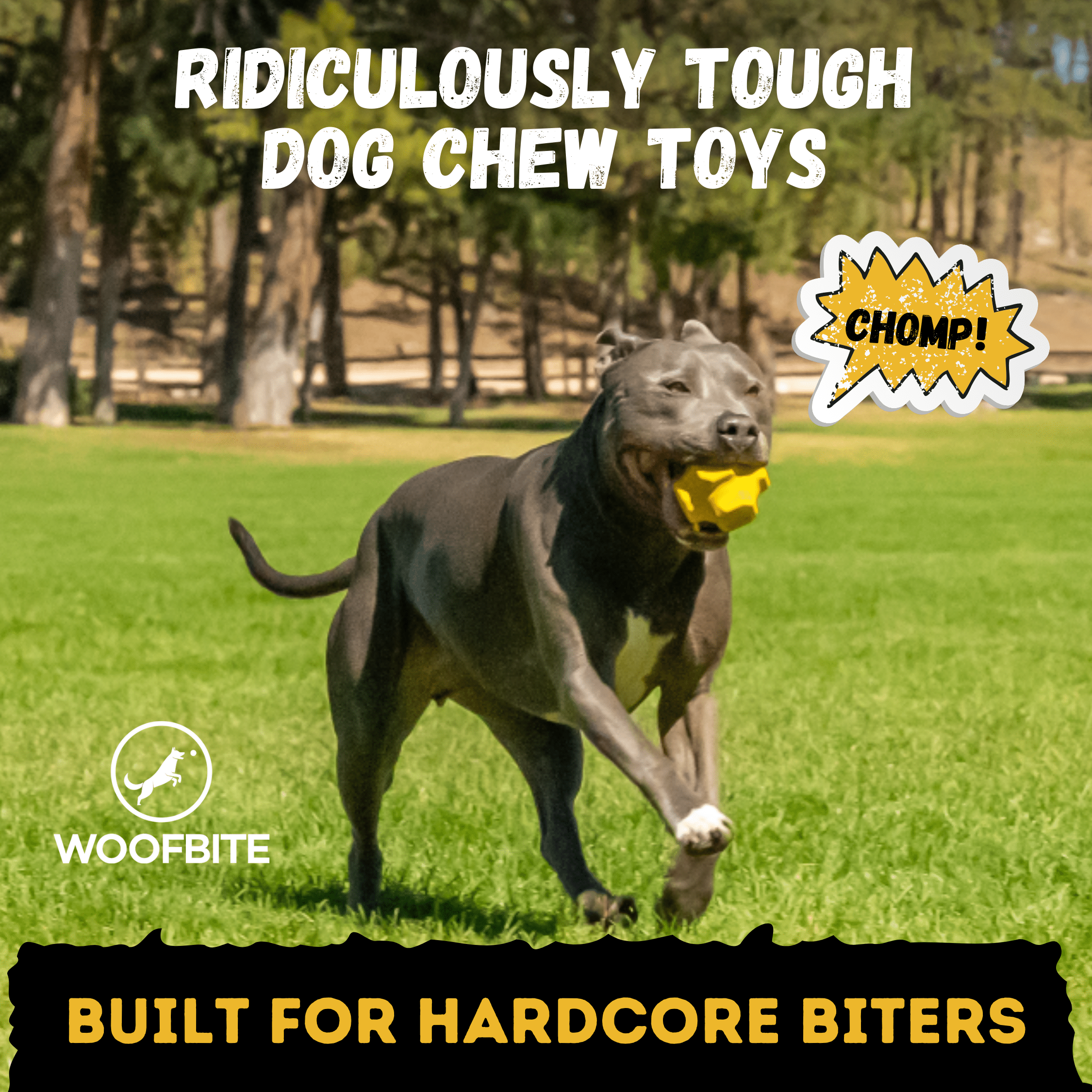 WOOFBITE Jumping Jack – Heavy-Duty Rubber Dog Toy for Aggressive Chewers