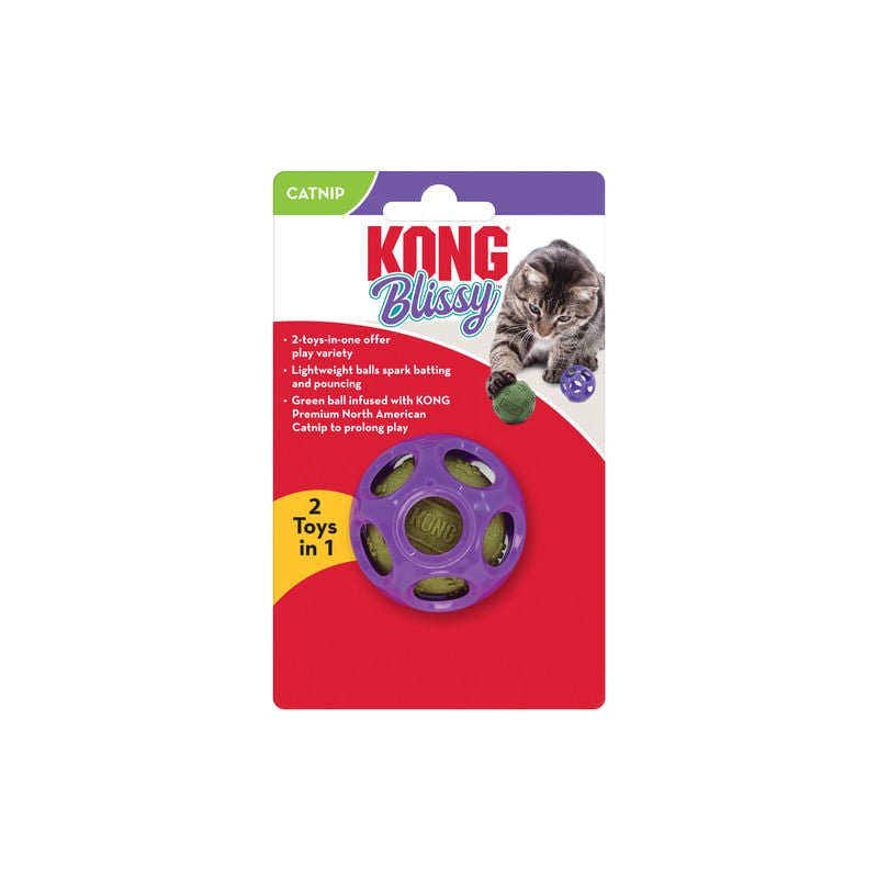 KONG Blissy Moon Ball with Catnip 2-in-1 Cat Toy – Purple