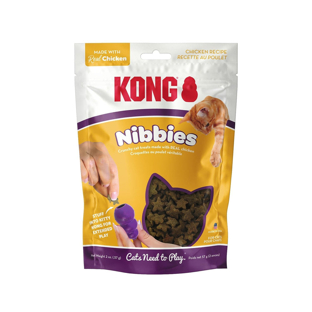 KONG Cat Nibbies Crunchy Cat Treats – 2 oz Kitty KONG Treats