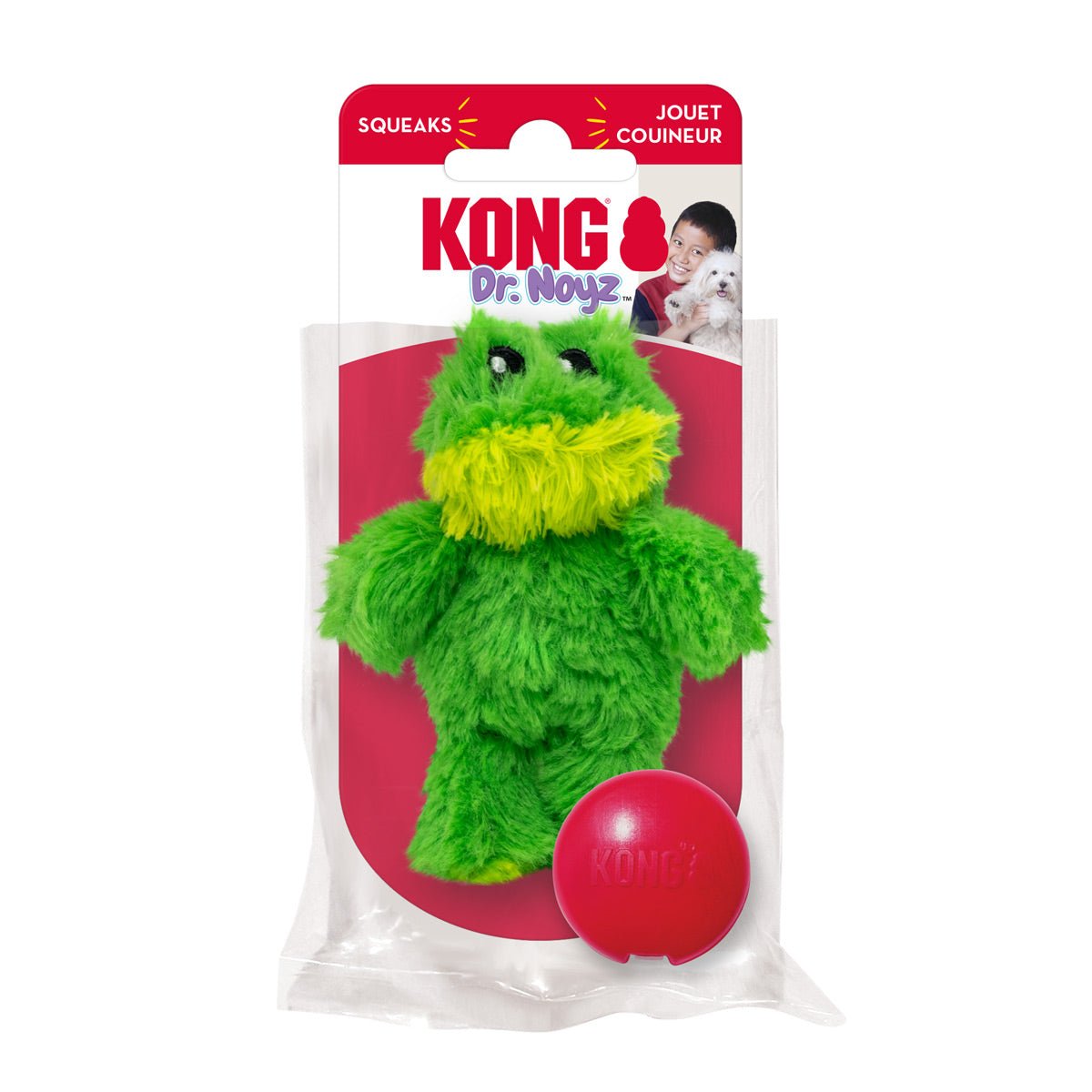 KONG Dr. Noyz X-Small Plush Dog Toys — Big Fun for Tiny Pups