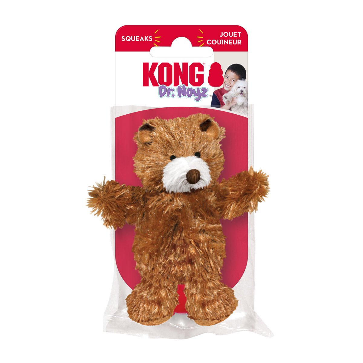 KONG Dr. Noyz X-Small Plush Dog Toys — Big Fun for Tiny Pups