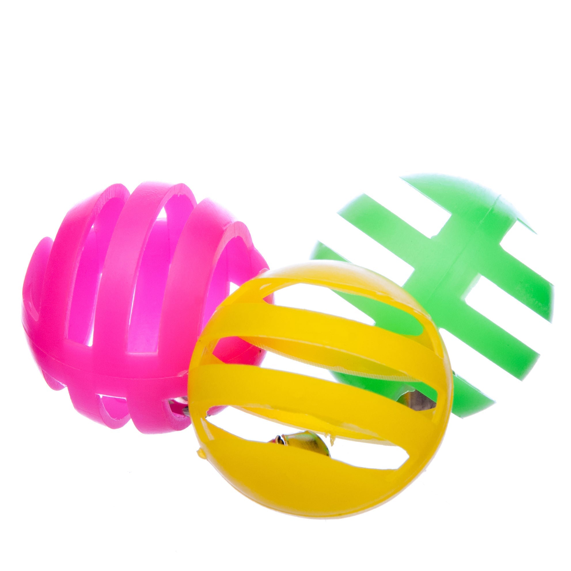 Jeffers Lattice Jingle Balls Interactive Cat & Ferret Toys, 3 Pack