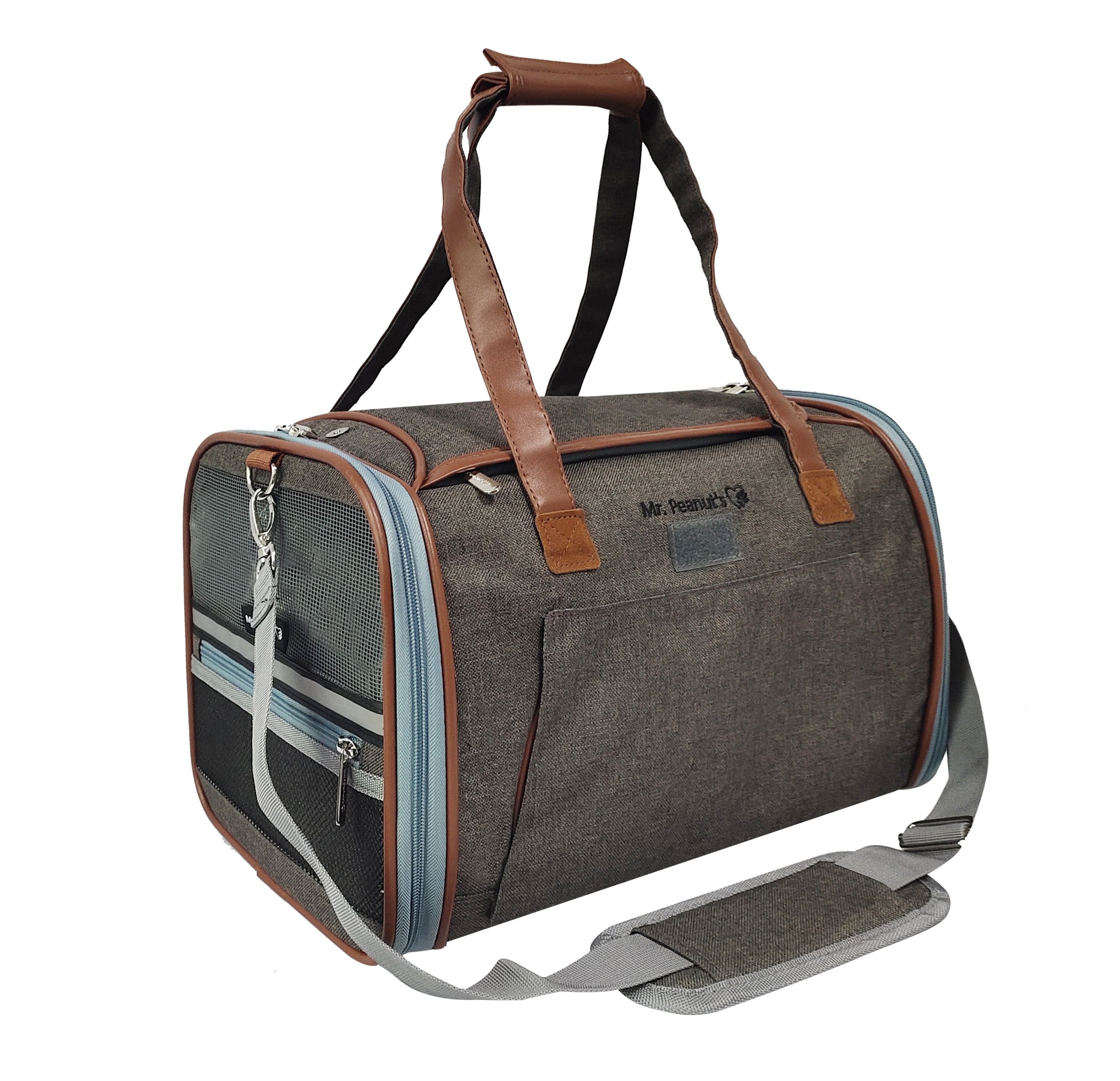 Mr. Peanut’s Gold Series Expandable Pet Carrier – Airline Compliant Soft-Sided Travel Bag for Small Dogs & Cats