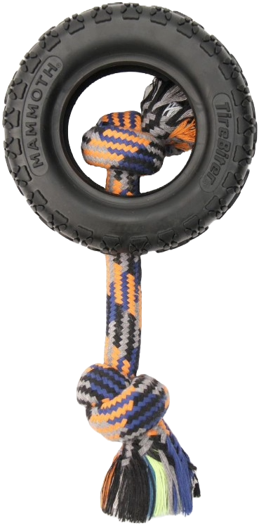 Durable Rope and Tire Dog Toy - Mammoth Pet Tire Biter II for Tough Play