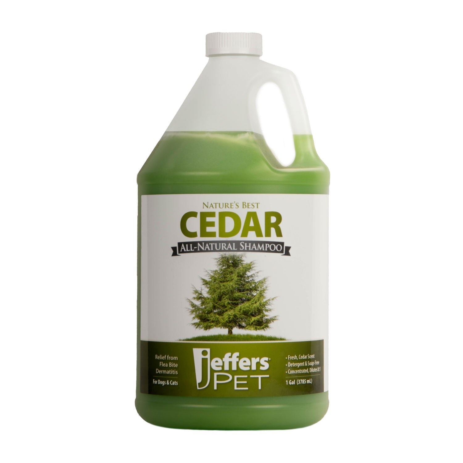 Jeffers Pet Nature’s Best Cedar Flea Bite Relief Shampoo – 8:1 Concentrated Shampoo for Dogs & Cats