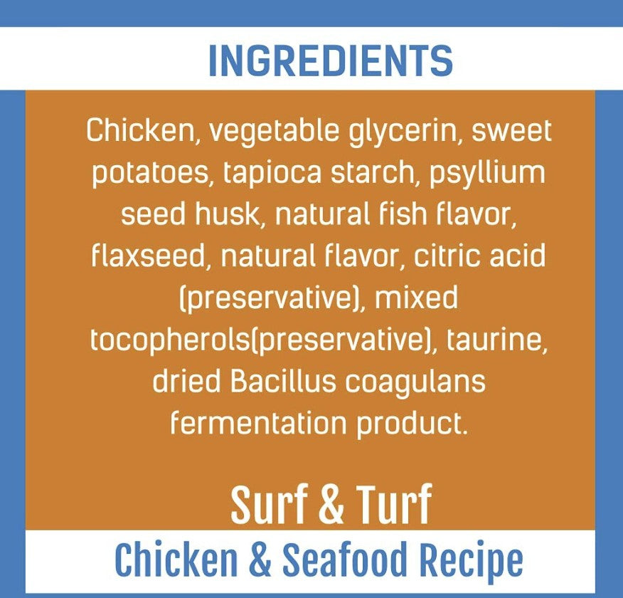 Get Naked Digestive Health Soft Cat Treats – Surf & Turf Flavor 3oz | Supports Healthy Digestion