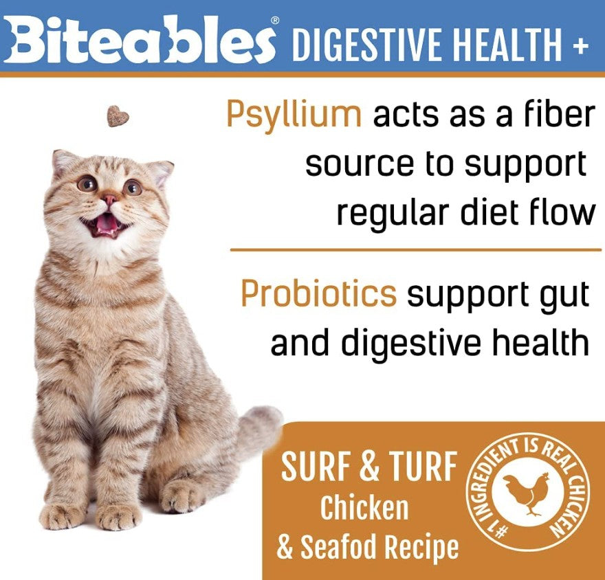 Get Naked Digestive Health Soft Cat Treats – Surf & Turf Flavor 3oz | Supports Healthy Digestion