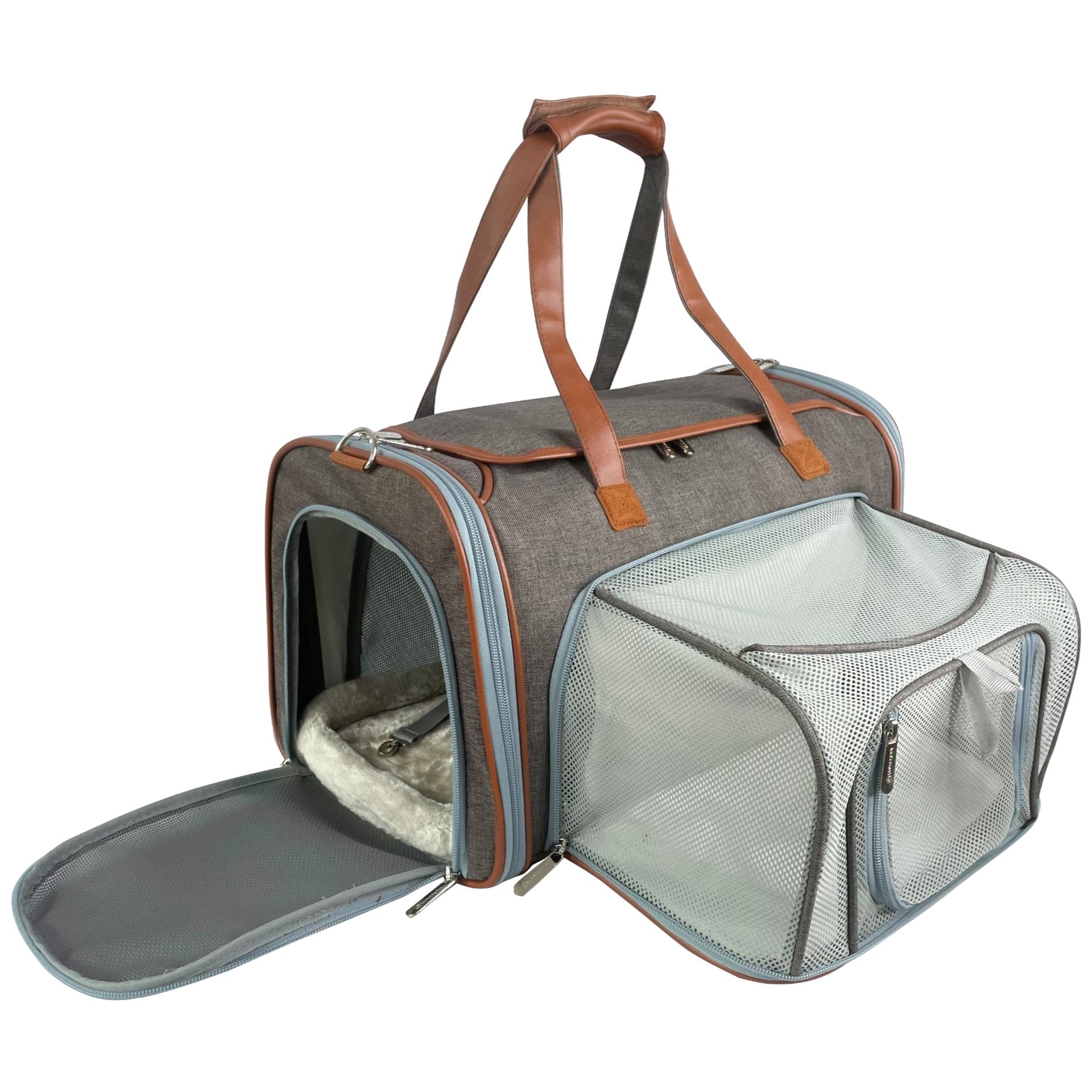 Mr. Peanut’s Gold Series Expandable Pet Carrier – Airline Compliant Soft-Sided Travel Bag for Small Dogs & Cats