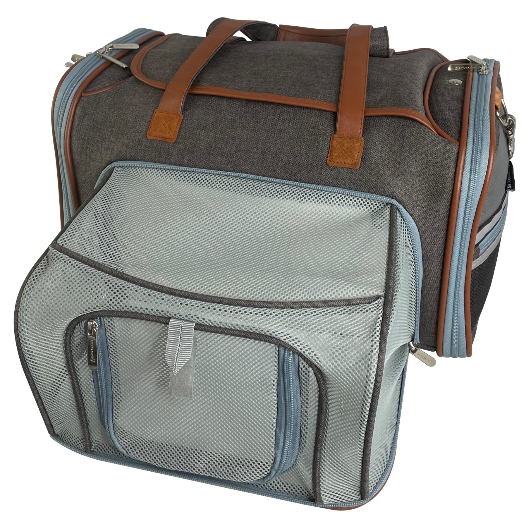 Mr. Peanut’s Gold Series Expandable Pet Carrier – Airline Compliant Soft-Sided Travel Bag for Small Dogs & Cats