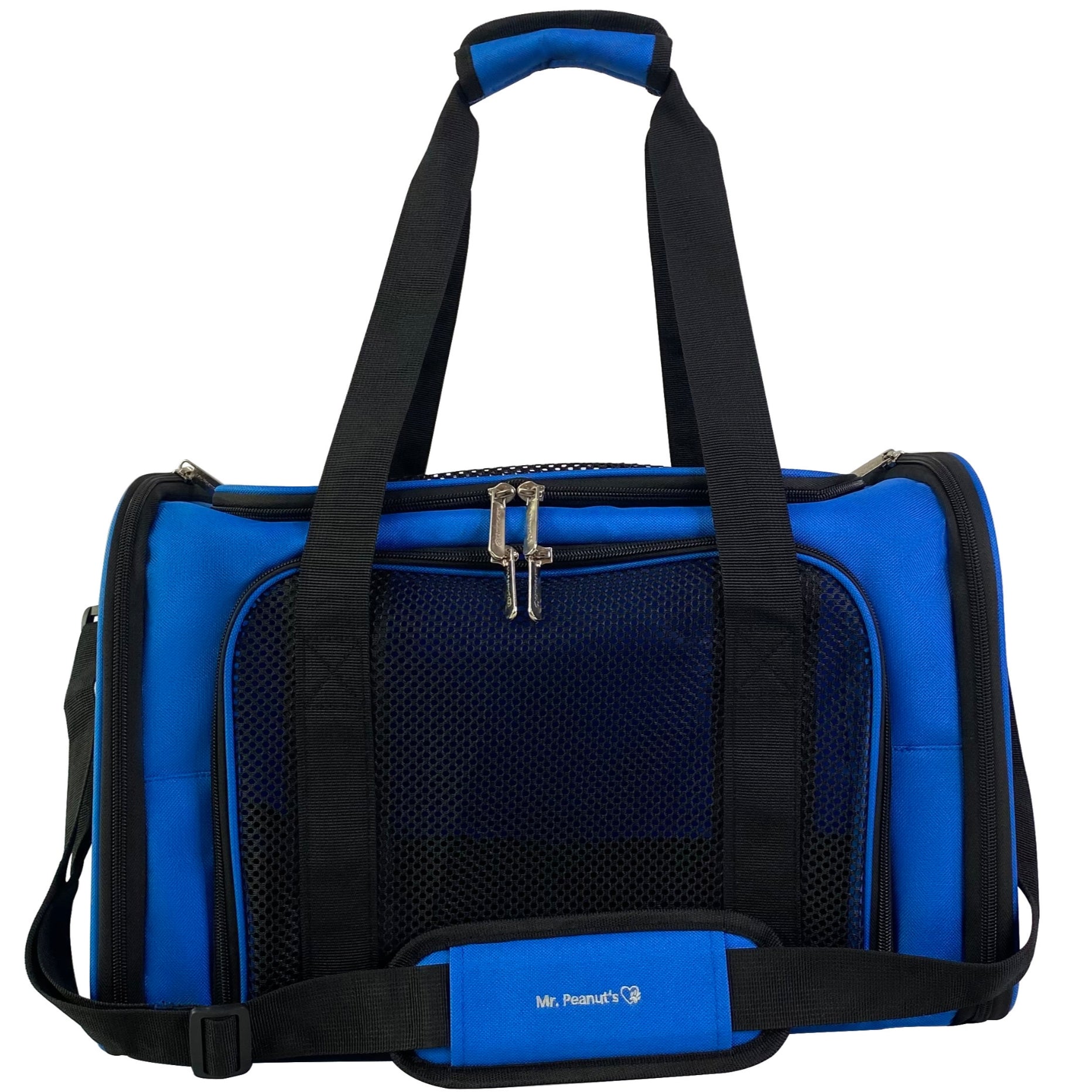 Mr. Peanut’s Silver Series Soft-Sided Pet Carrier – Airline Approved Travel Bag for Small Dogs & Cats