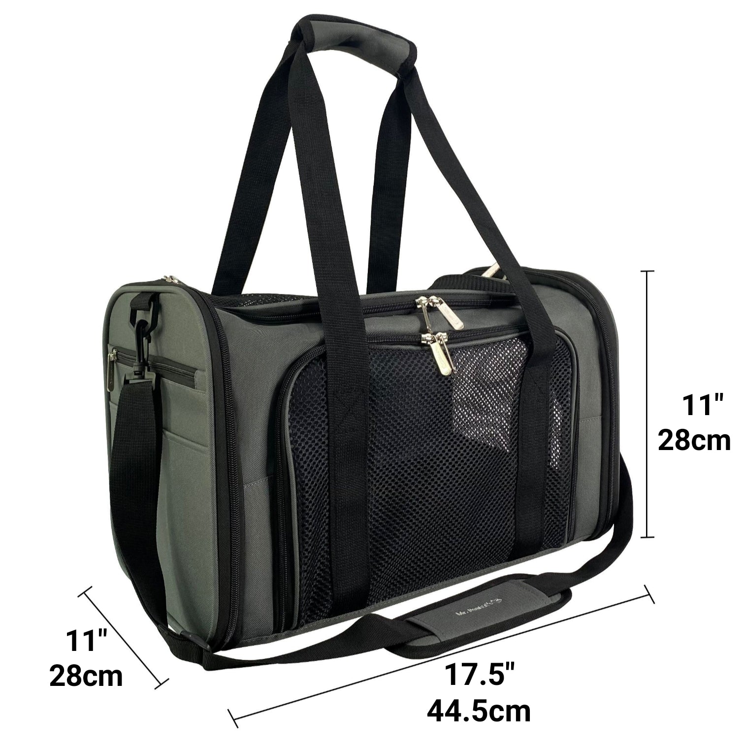 Mr. Peanut’s Silver Series Soft-Sided Pet Carrier – Airline Approved Travel Bag for Small Dogs & Cats