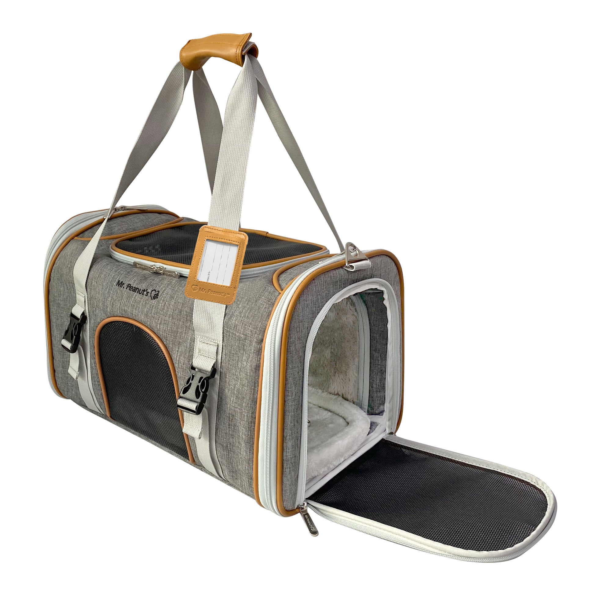 Expandable Soft-Sided Pet Carrier by Mr. Peanut’s – Airline-Approved for Travel