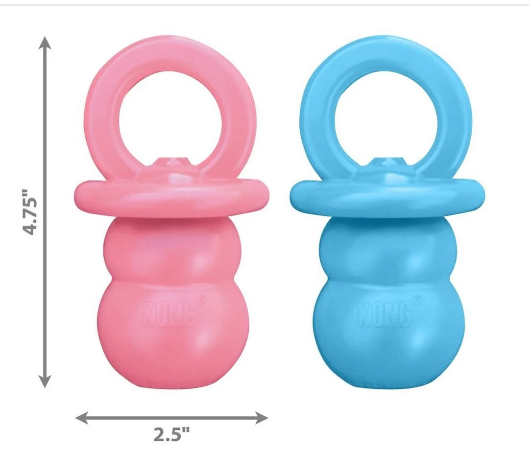 KONG Binkie Puppy Chew Toy – Small, Assorted Colors – Soothing Teething Toy for Puppies