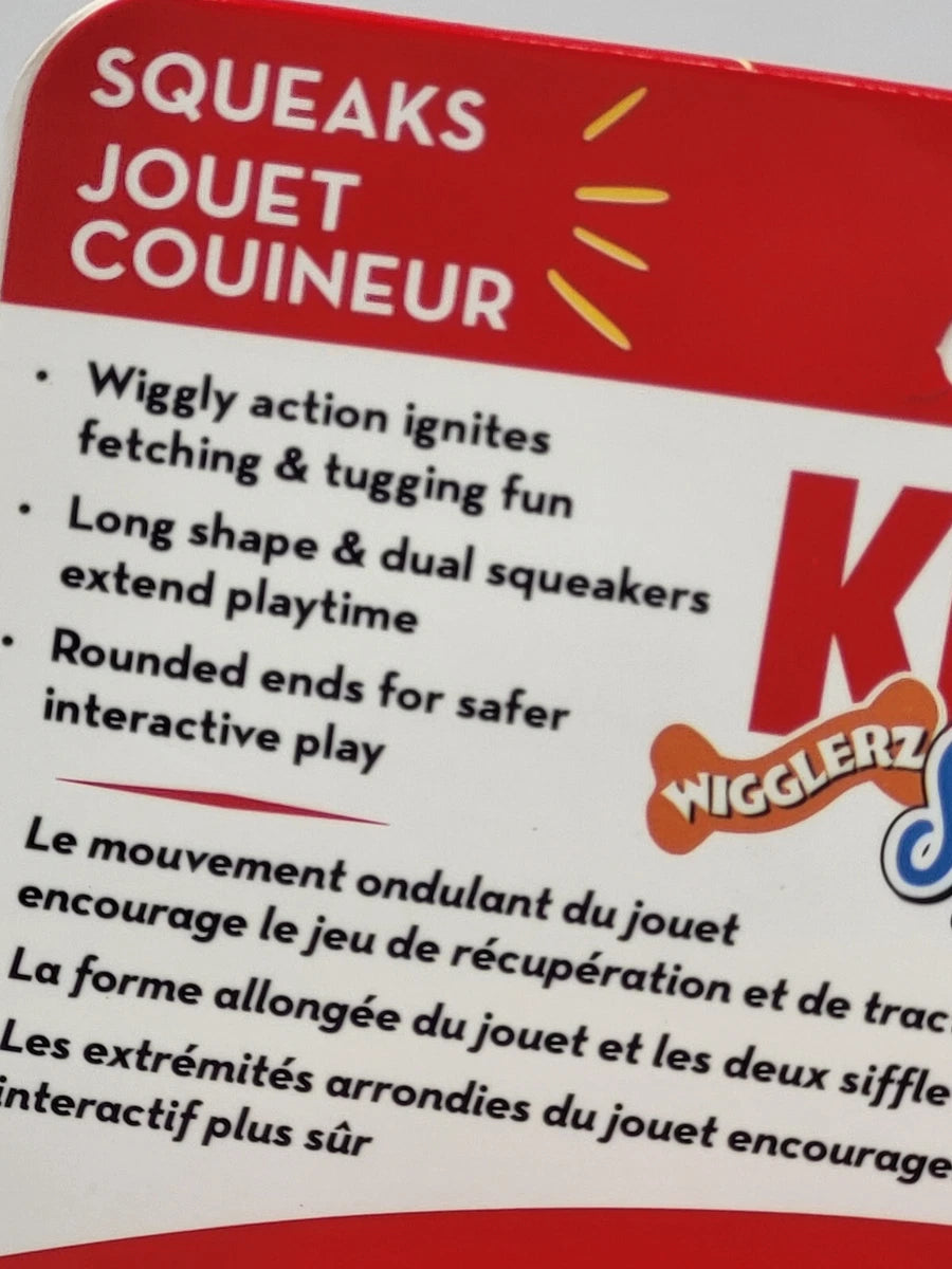 KONG SqueakStix Wigglerz: The Ultimate Durable, Safe, and Fun Fetch Toy for Dogs (2 pack)