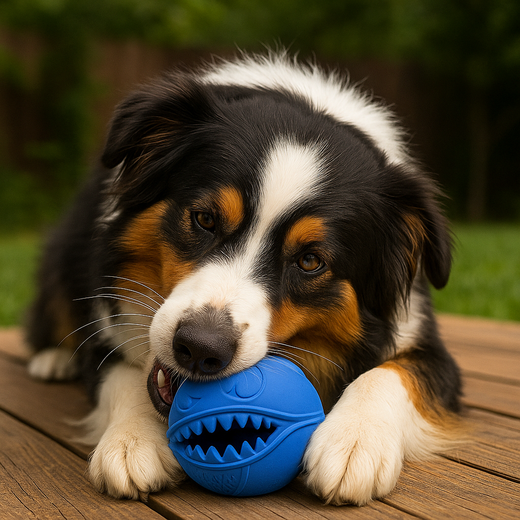 Chomp & Play™ Monster Mouth Treat Ball – Tough Chew Toy for Dogs