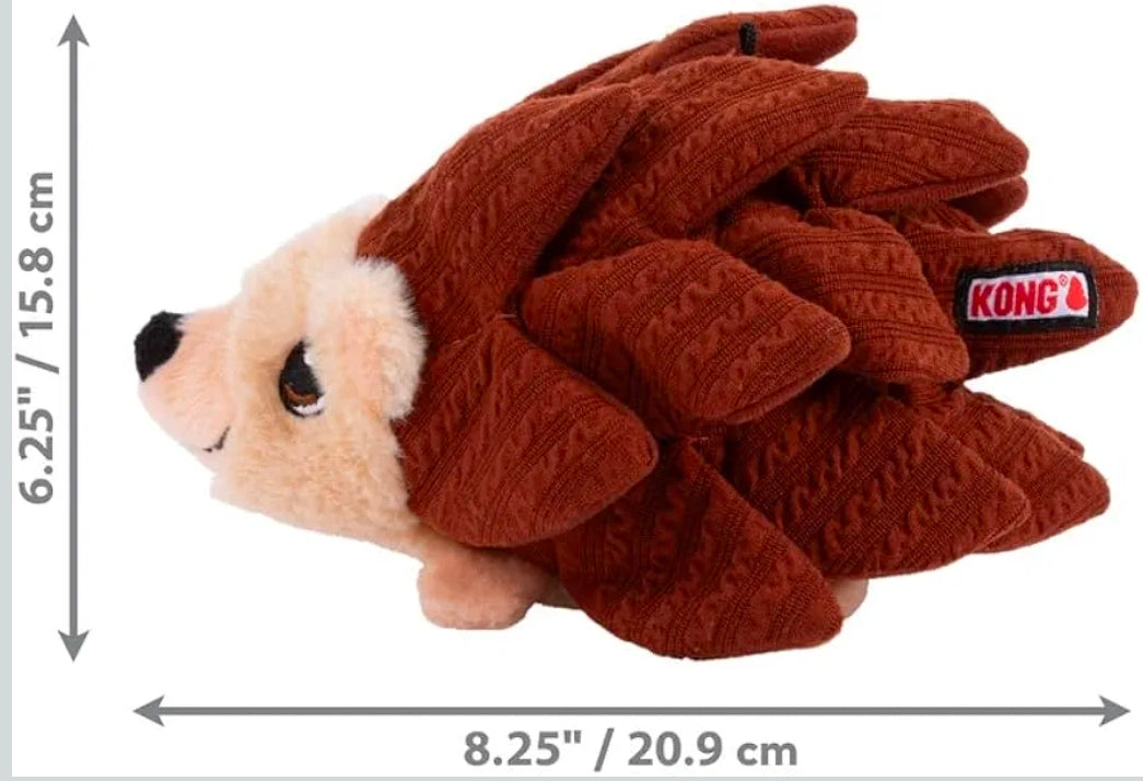KONG Layerz Hedgehog – Durable Plush Dog Toy with Crinkle and Squeaker