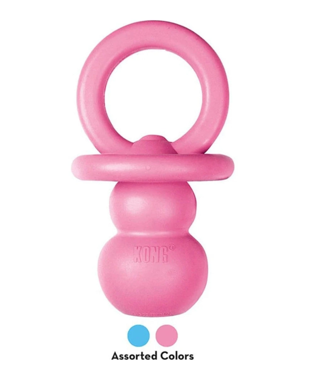 KONG Binkie Puppy Chew Toy – Small, Assorted Colors – Soothing Teething Toy for Puppies