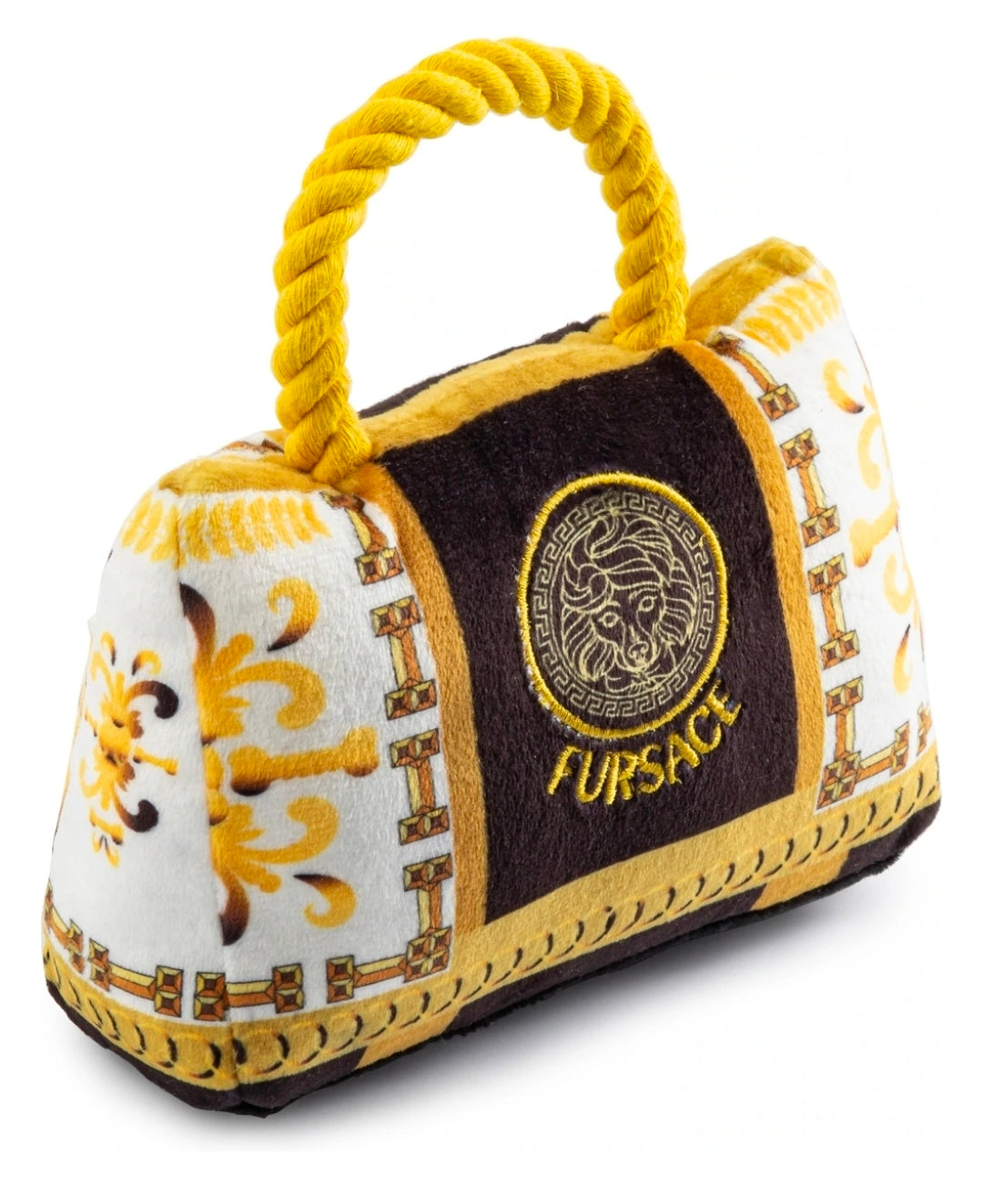 Fursace Handbag Plush Dog Toy – Squeaky Designer-Inspired Dog Toy for Small Dogs