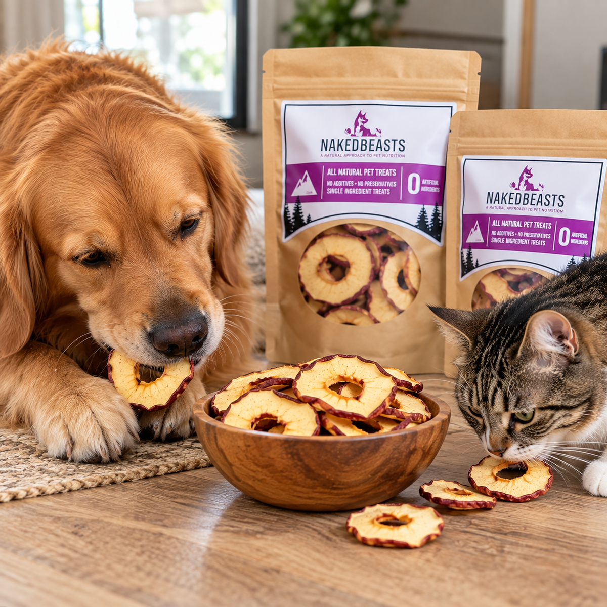 Dried Apple Rings for Dogs & Cats | Single Ingredient Pet Treats