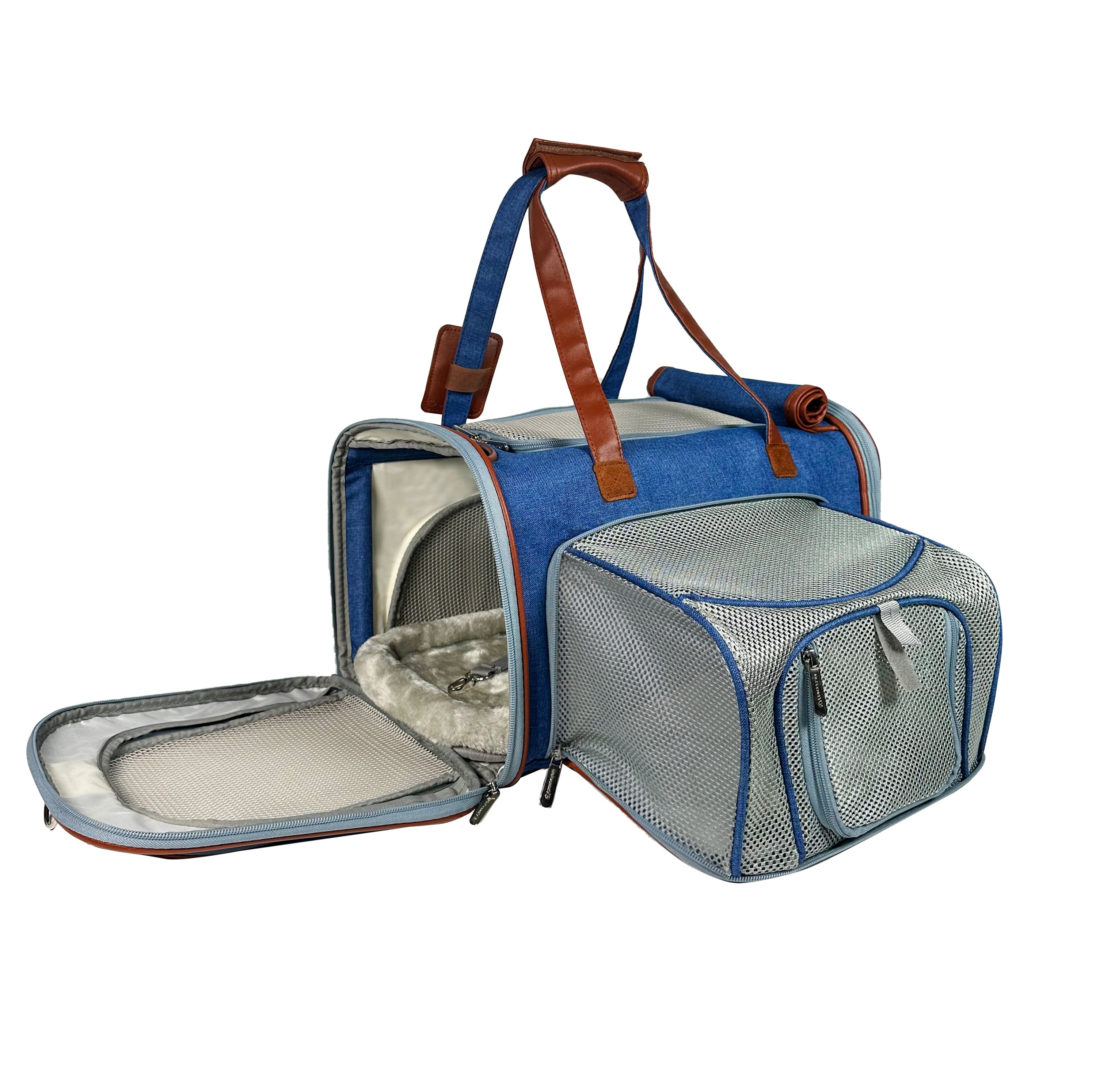 Mr. Peanut’s Gold Series Expandable Pet Carrier – Airline Compliant Soft-Sided Travel Bag for Small Dogs & Cats