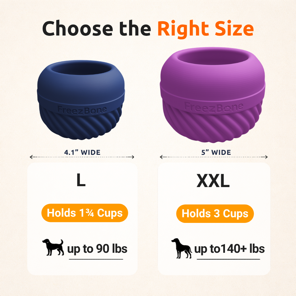 FreezJumbo™ Dog Enrichment Toy – Freezeable Slow Feeder for Large Dogs & Aggressive Chewers