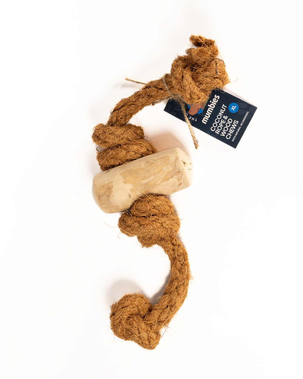 Mumbies Coconut Rope & Original Chew Toy – Natural Eco-Friendly Chew and Tug for Moderate Chewers