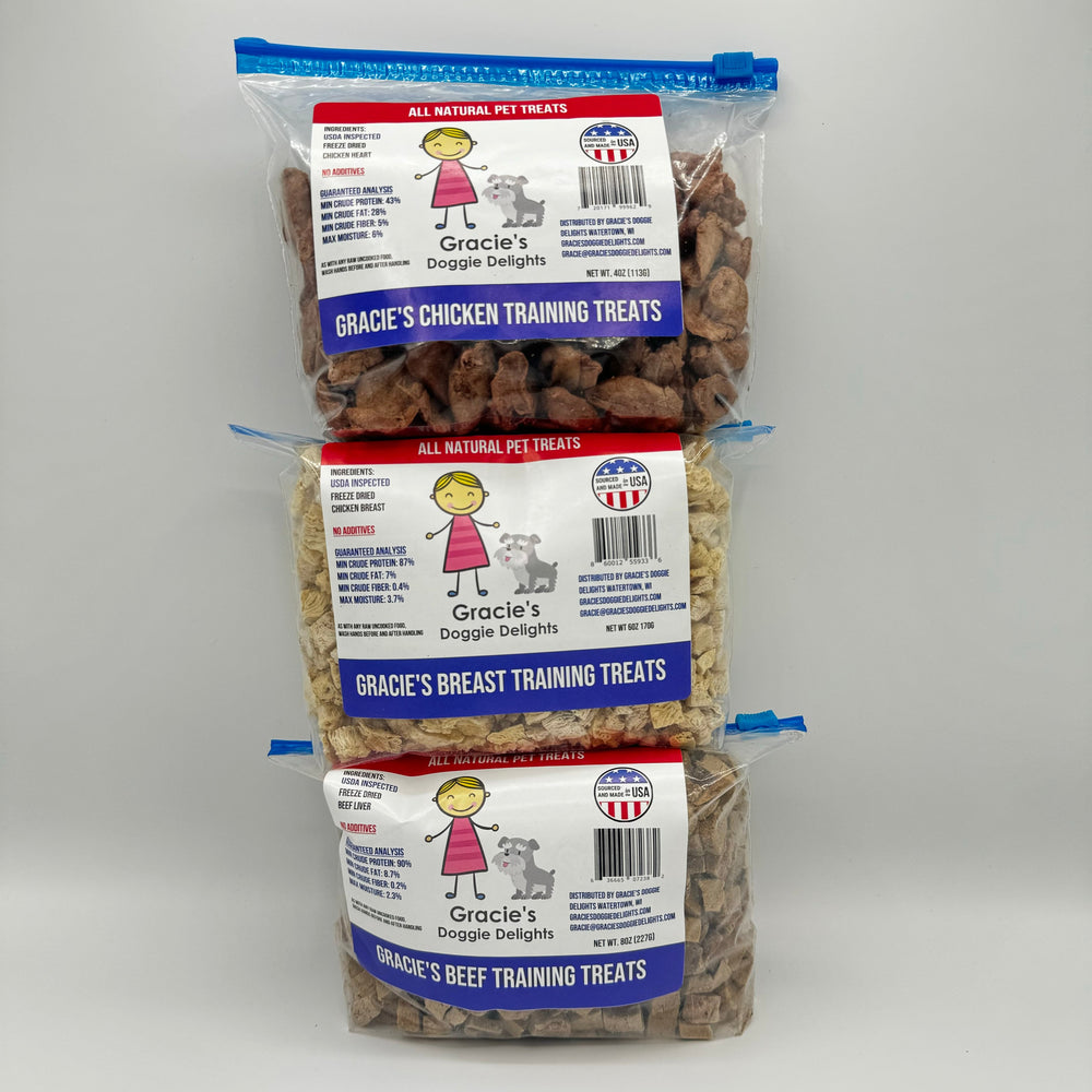 Gracie's Freeze-Dried Training Treats for Dogs & Cats – Small, High-Protein Raw Rewards