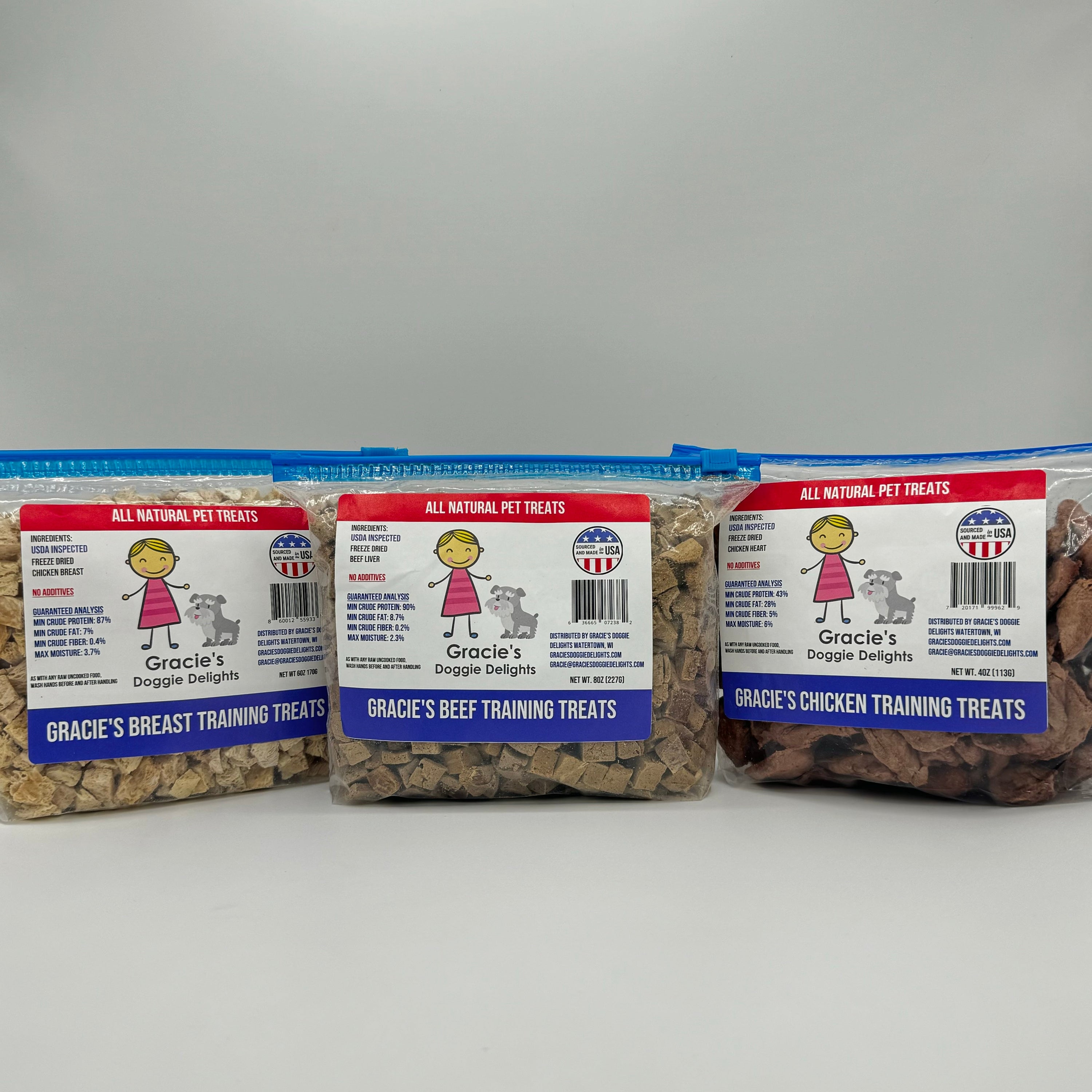 Gracie's Freeze-Dried Training Treats for Dogs & Cats – Small, High-Protein Raw Rewards