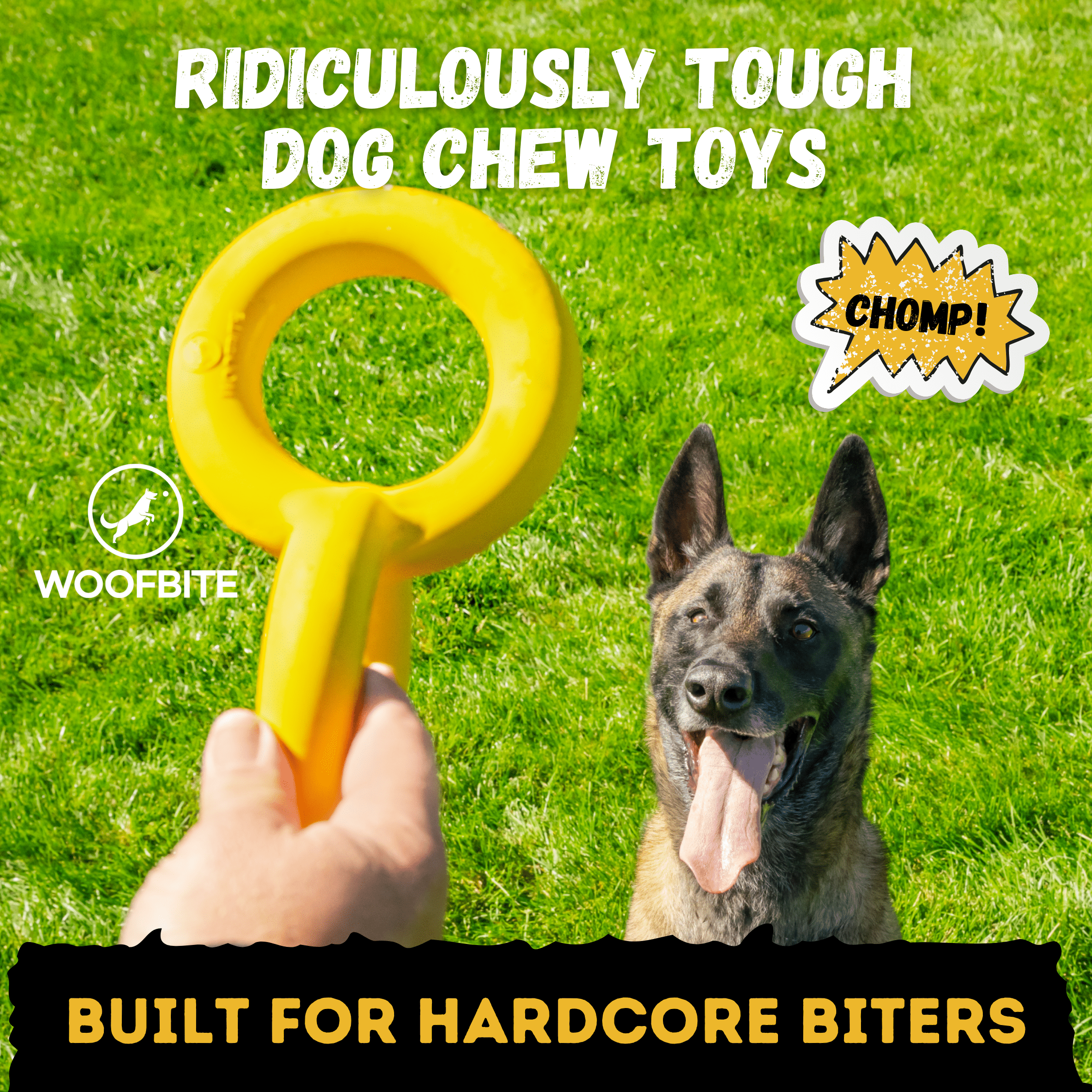 WOOFBITE™ Tugs Rings – Indestructible Ring Ball for Aggressive Chewers