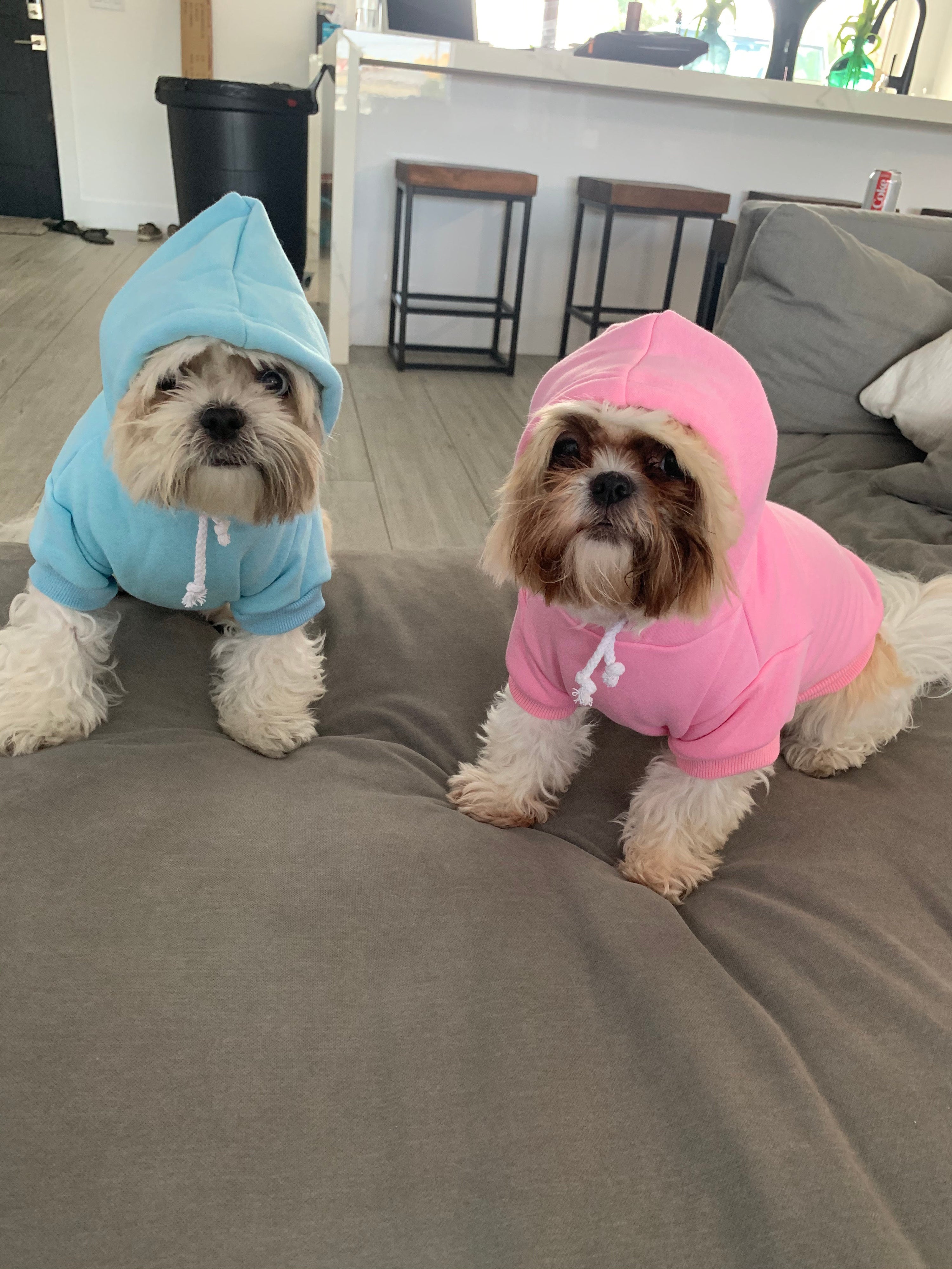 High-Quality Soft Solid-Color Hoodies for Pets - Durable and Comfortable