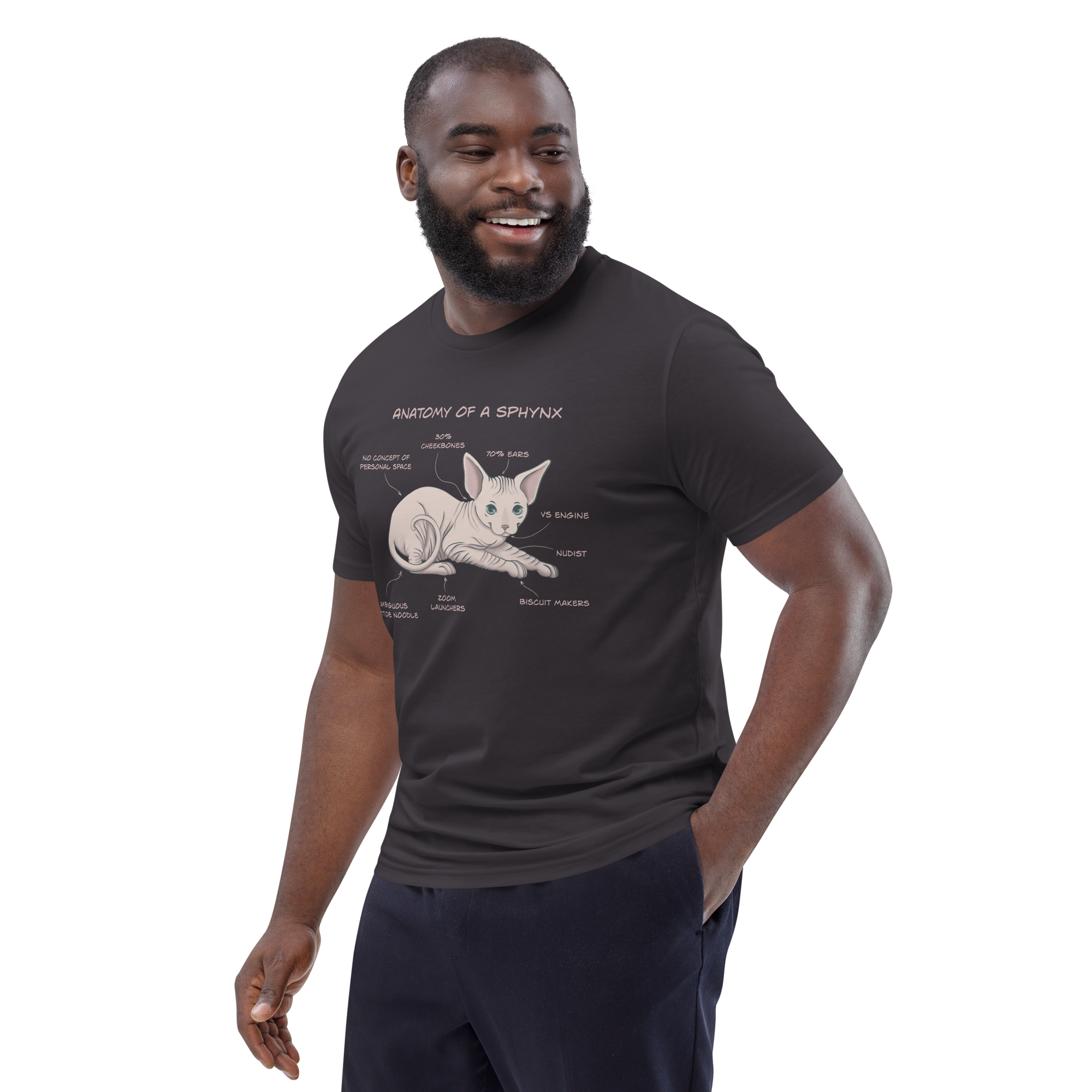 Sphynx Cat Organic T-Shirt – Eco-Friendly Unisex Tee for Cat Lovers