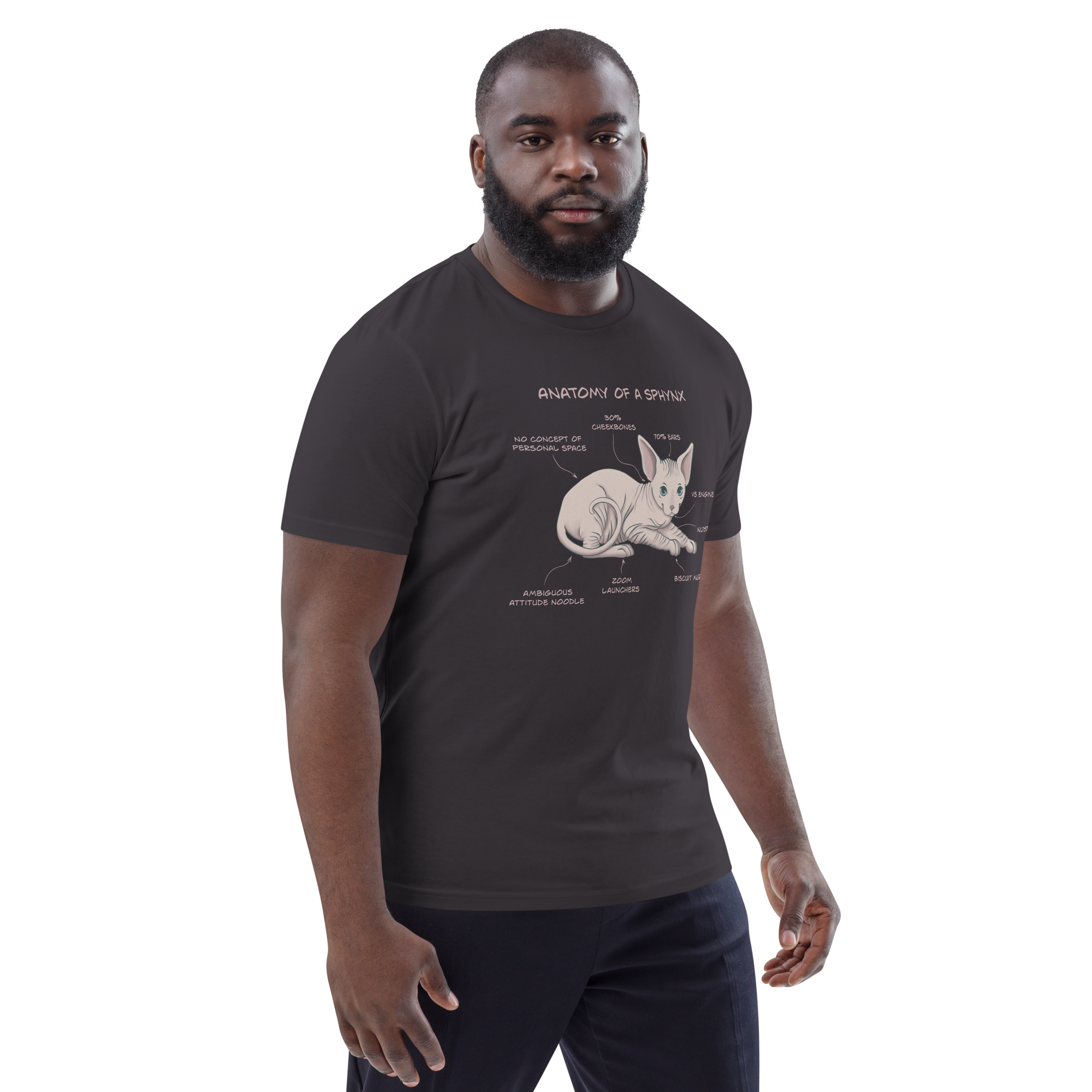 Sphynx Cat Organic T-Shirt – Eco-Friendly Unisex Tee for Cat Lovers