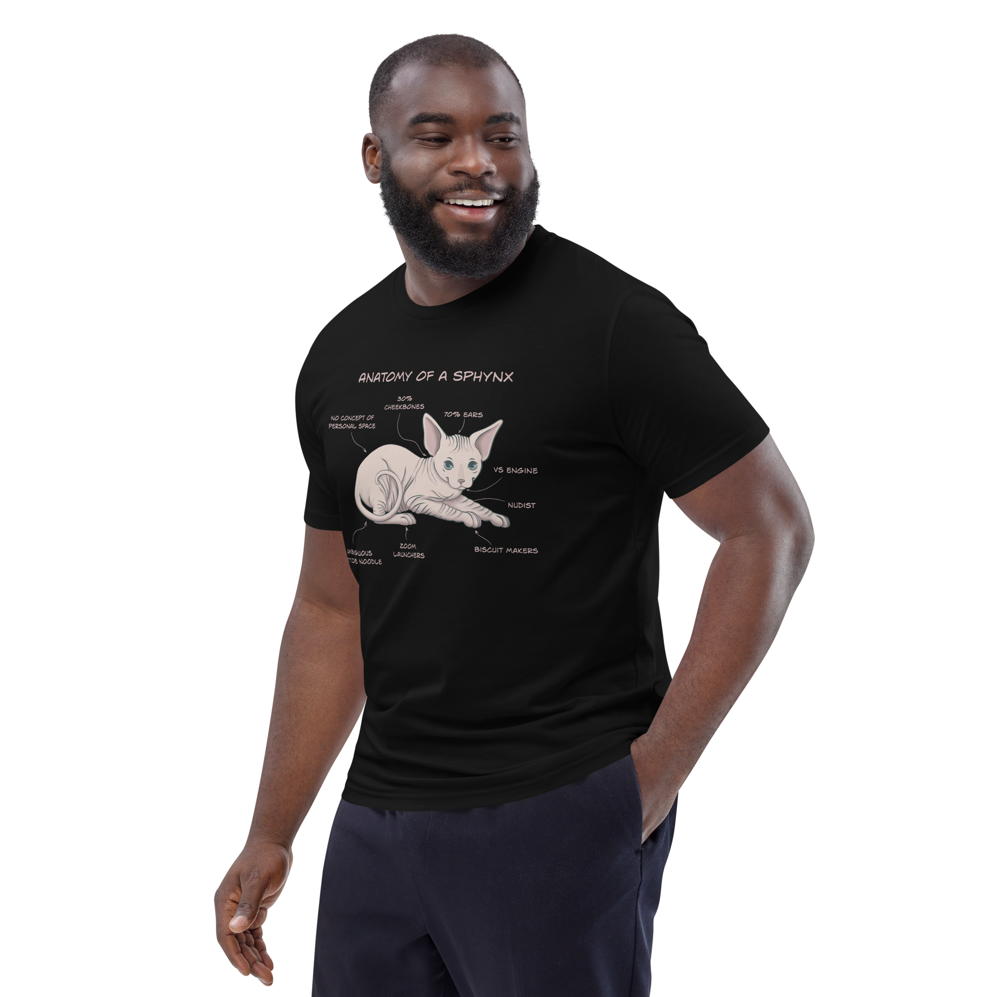 Sphynx Cat Organic T-Shirt – Eco-Friendly Unisex Tee for Cat Lovers